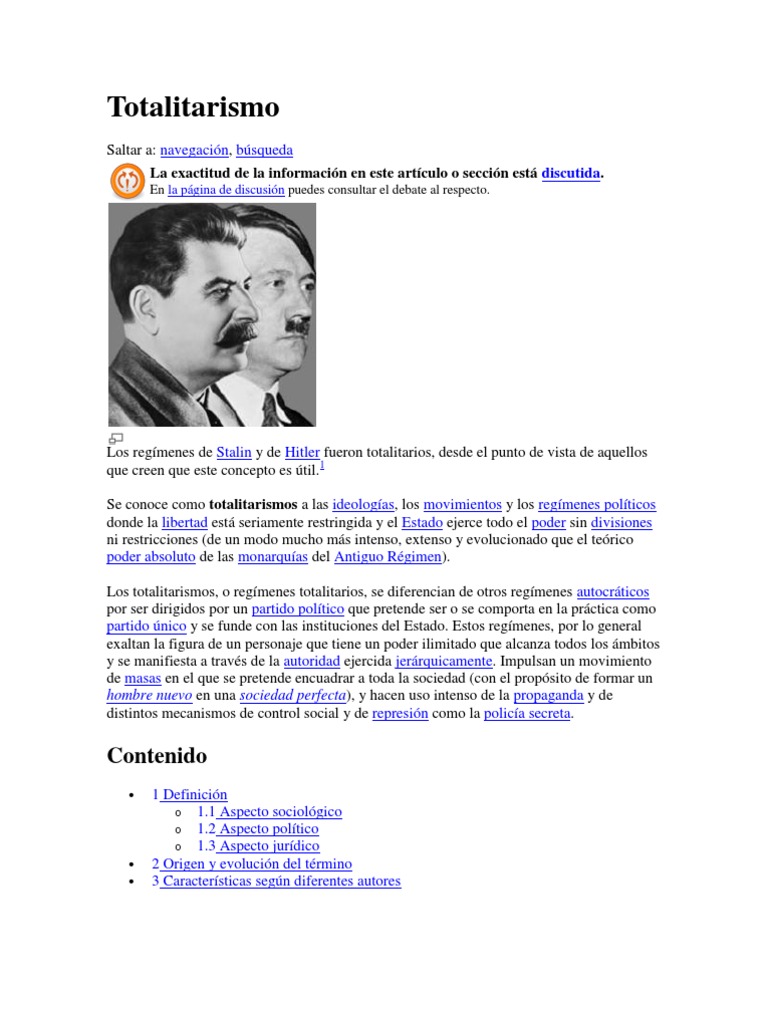 Totalitarismo: Análisis y Definición | PDF | Totalitarismo | Ideologías ...