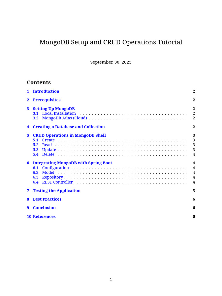 MongoDB CRUD Operations Guide | PDF | Mongo Db | Databases