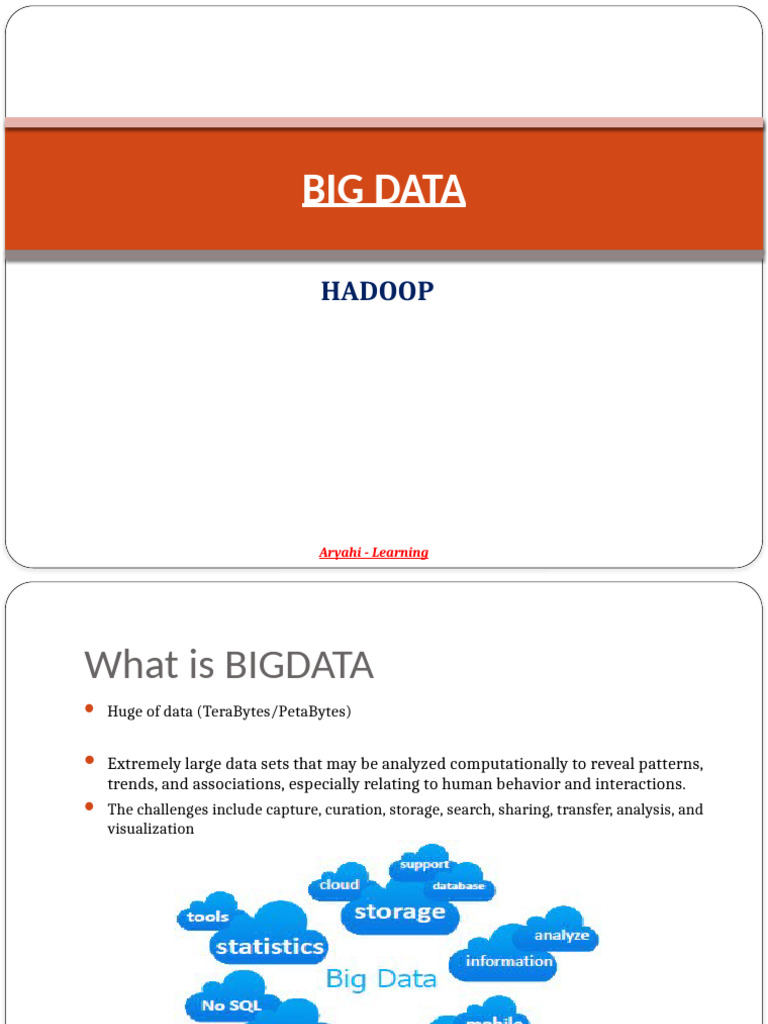 Aryahi Learning Hadoop | PDF | No Sql | Apache Hadoop