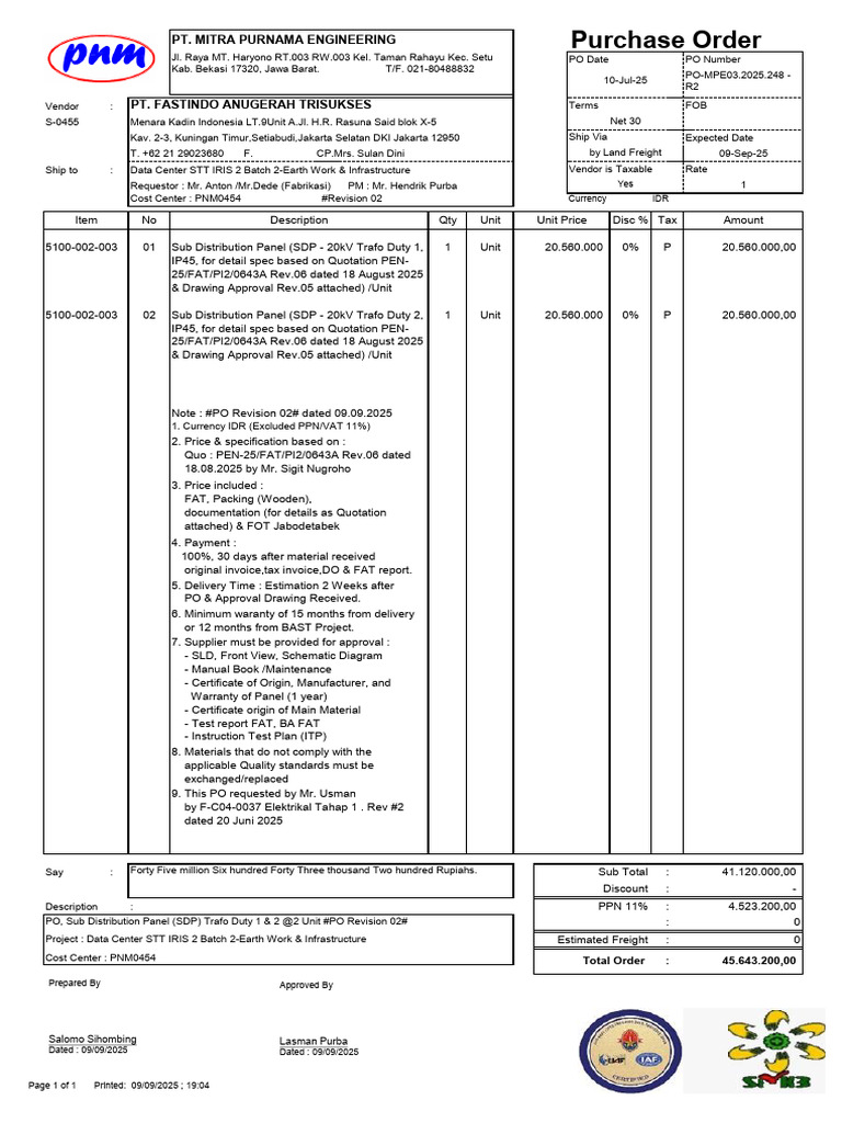 Draft Po-Mpe03.2025.248 - r2 - Panel SDP | PDF