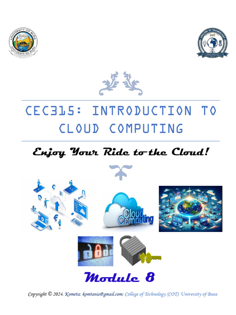 CEC315 - Introduction To Cloud Computing - Module 8 - 2024-2025 | PDF ...