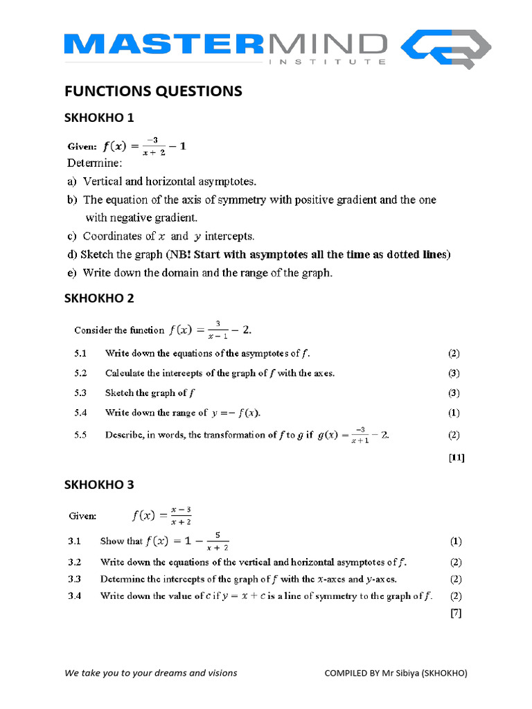 Functions and Inverse Questions Guide | PDF