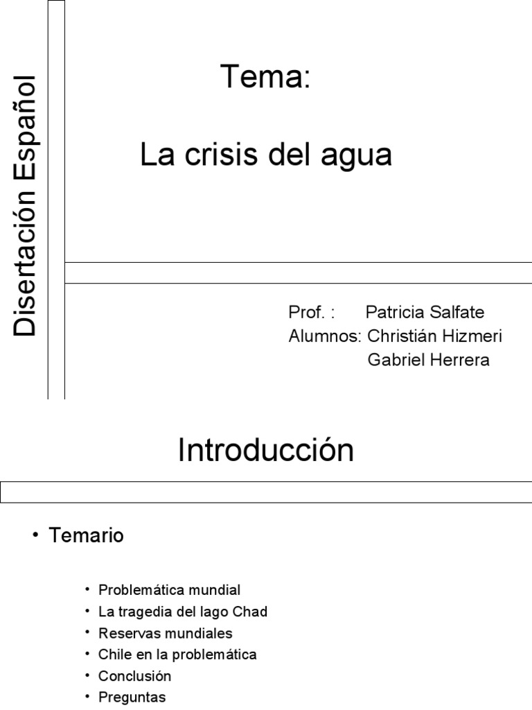 Crisis Global del Agua: Retos y Soluciones | PDF | Ciencia y ...