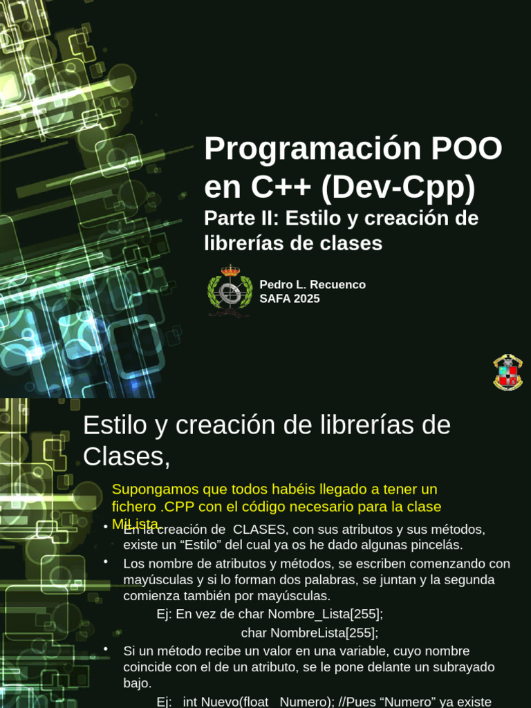 Estilo y Librerías en POO C++ | PDF | C ++ | Software