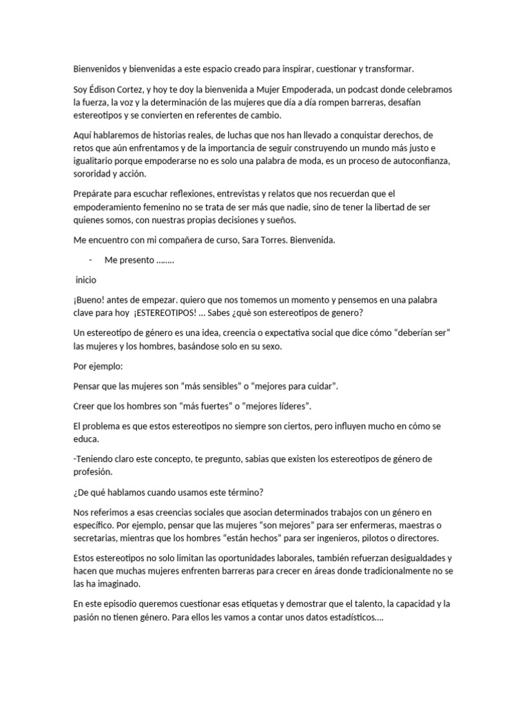 Rompiendo Estereotipos de Género | PDF | Estereotipos | Rol de género