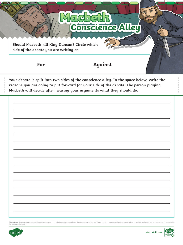Macbeth's Conscience Alley Debate | PDF