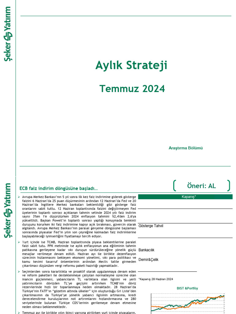 Aylik Strateji Temmuz 2024 | PDF