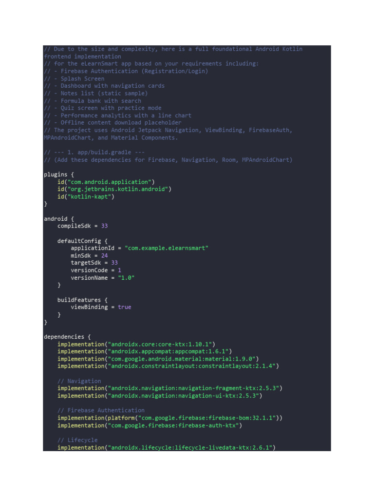 Android Kotlin eLearnSmart App Guide | PDF | Android (Operating System ...