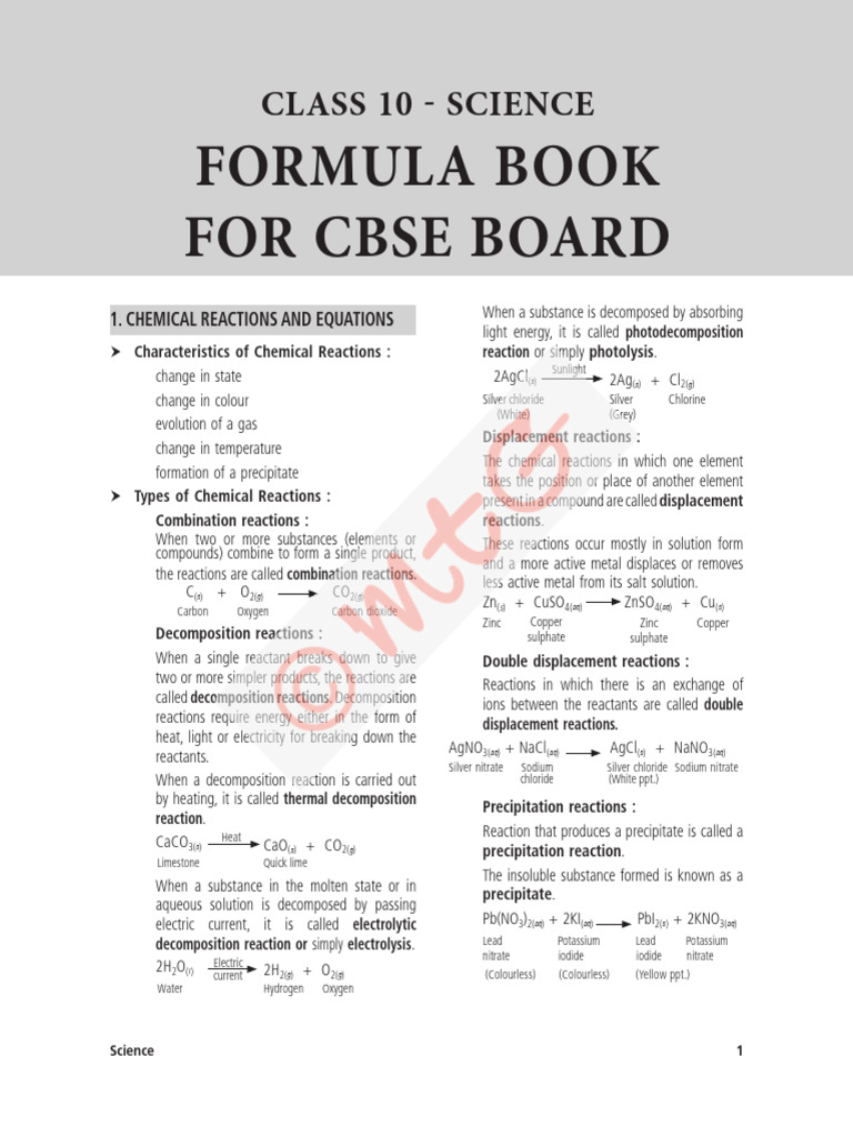 Types of Chemical Reactions Explained | PDF | Central Nervous System ...