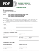 CBSE Father's Name Correction Application | PDF