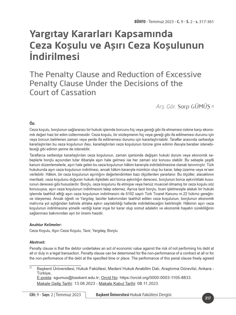 The Penalty Clause and Reduction of Excessive Penalty Clause Under The ...