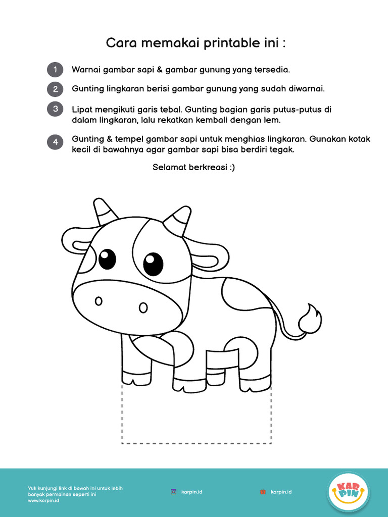 Cara Kreatif Menggunakan Printable Sapi | PDF