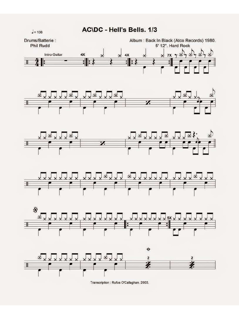 AC - DC - Hell's Bells | PDF