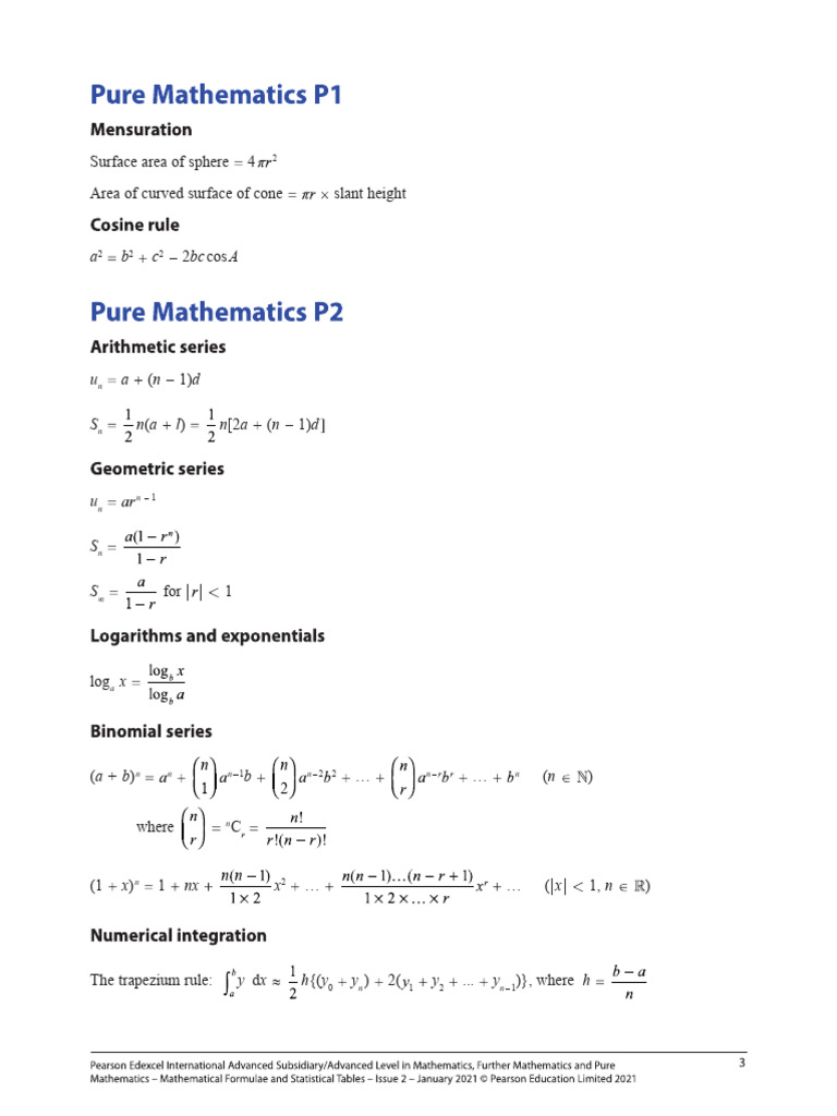 P1, P2 Formula | PDF