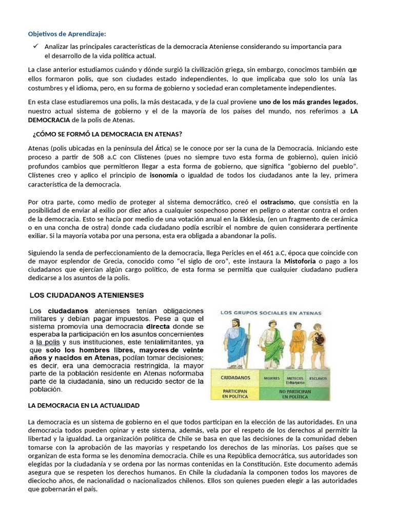 Democracia Ateniense y su Legado | PDF | Democracia | Ideologías políticas