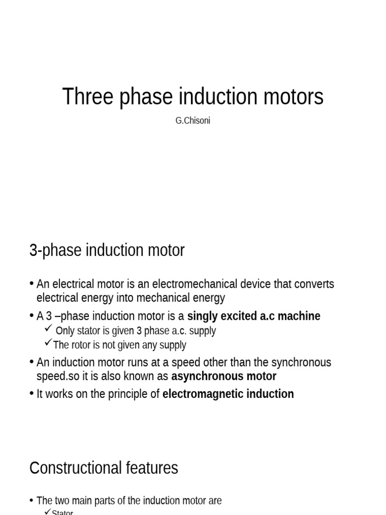 Understanding Three Phase Induction Motors | PDF | Electric Motor ...