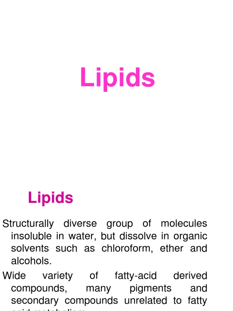 Lipids Wax Lipid