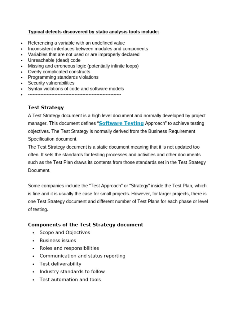 Common Software Testing Defects and Strategies | PDF | Software Testing ...