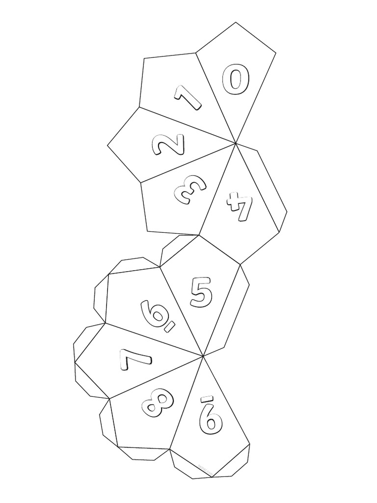 0-9 Dice Template | PDF