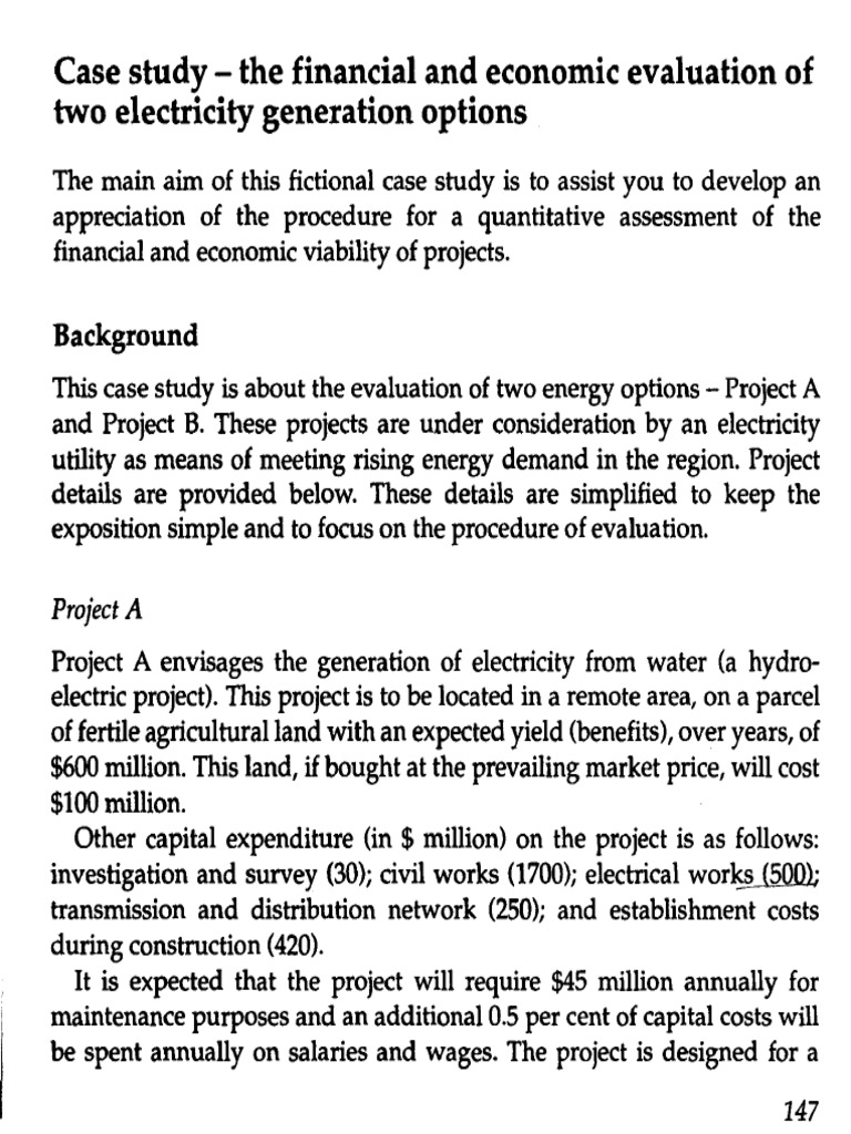 Power Generation Case Study-CBA Example-2 | PDF