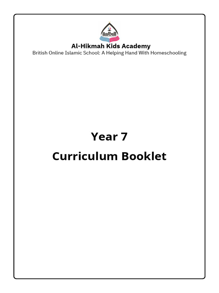 Year 7 Islamic Homeschool Curriculum Guide | PDF | Narrative | Poetry