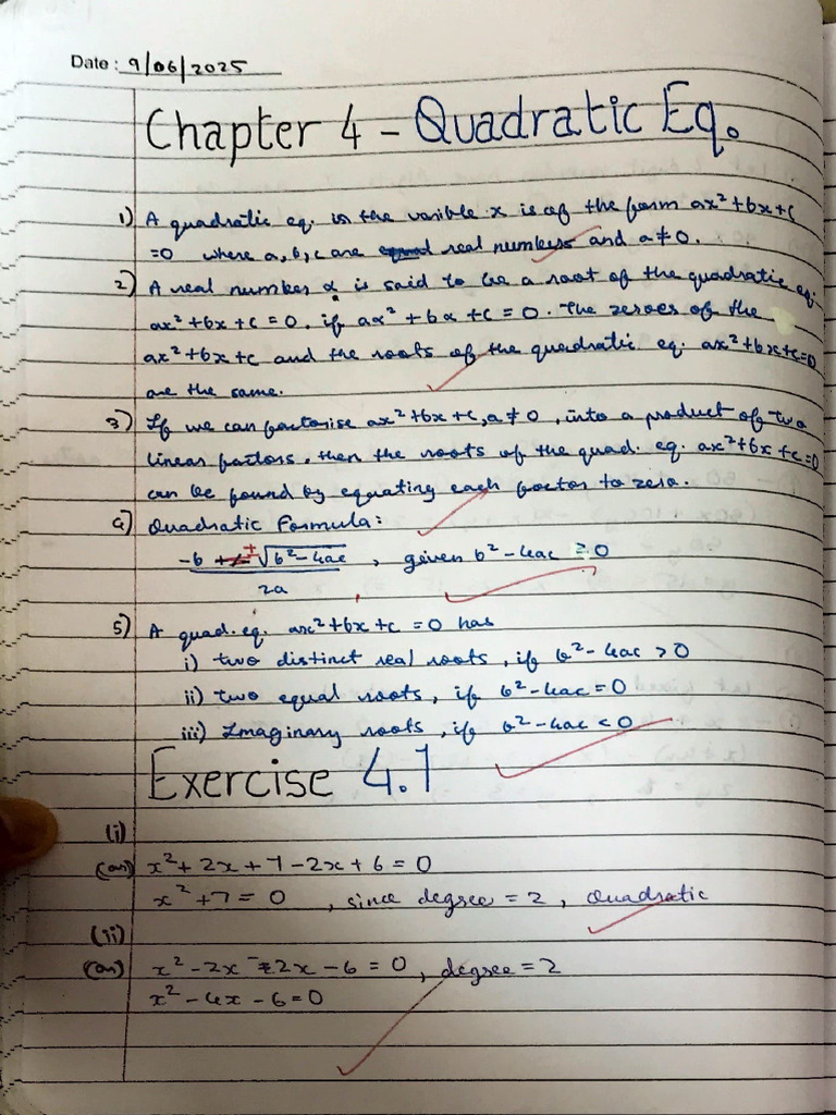 Maths Chapter Four | PDF