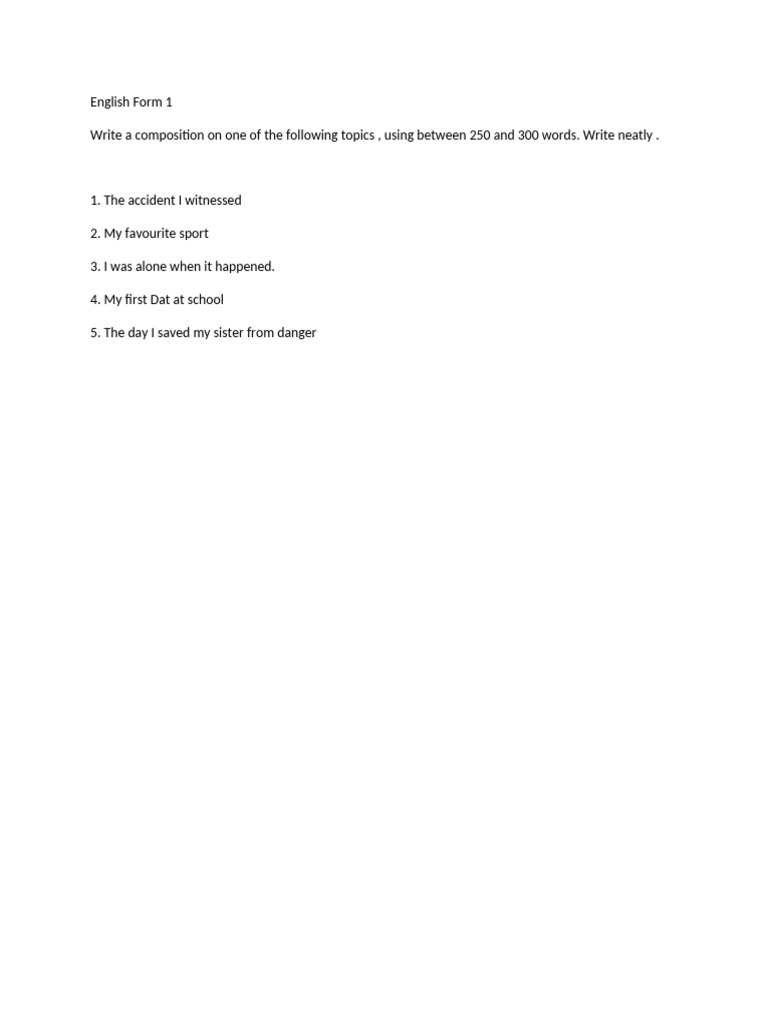 English Composition Topics for Students | PDF
