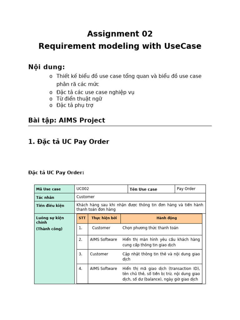 Assignment 02 - Part 2 UC Pay Order | PDF