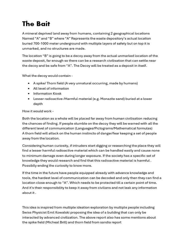 Decoy Waste Repository Strategy | PDF