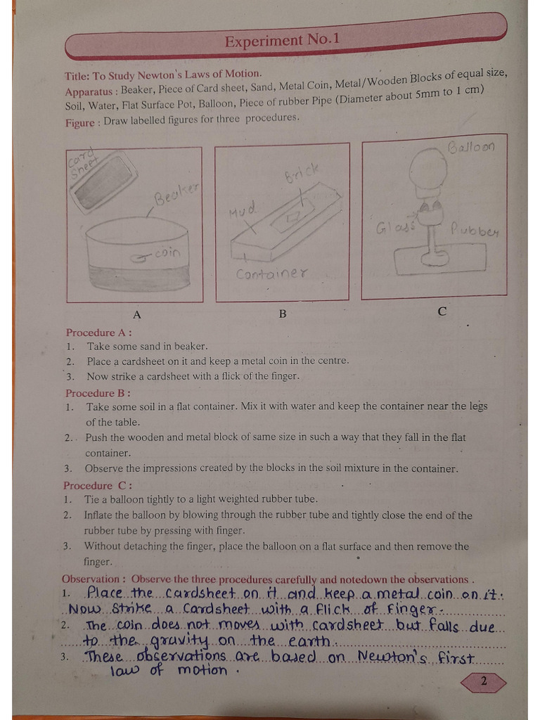 Science Practical Book CLASS 9TH | PDF
