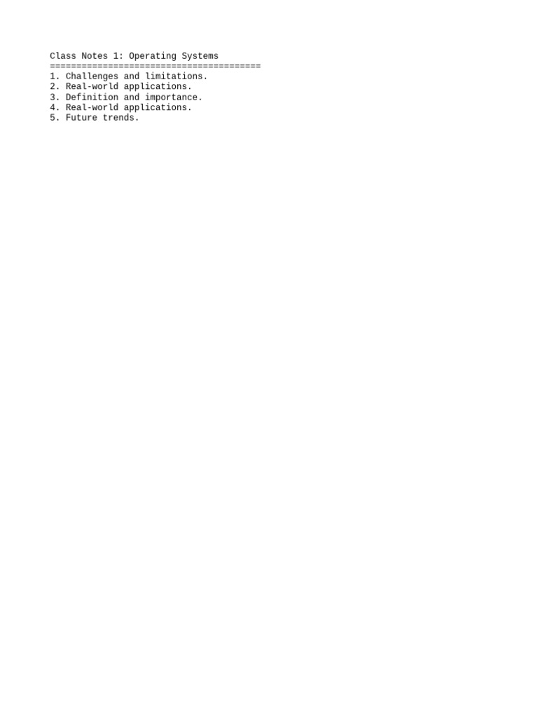 Class Notes 1 | PDF