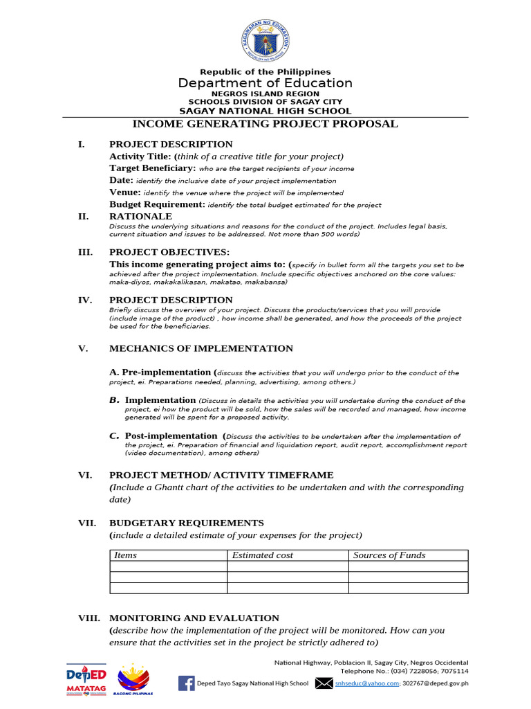 Income Generating Project Proposal | PDF