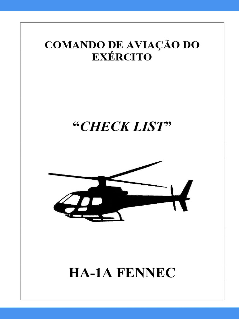 Check List HA-1A Fennec Exército | PDF | iOS