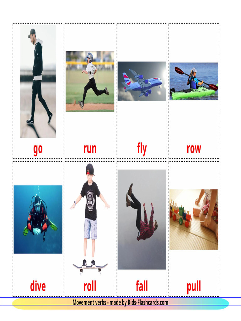 Movement Verbs 8 A4 | PDF