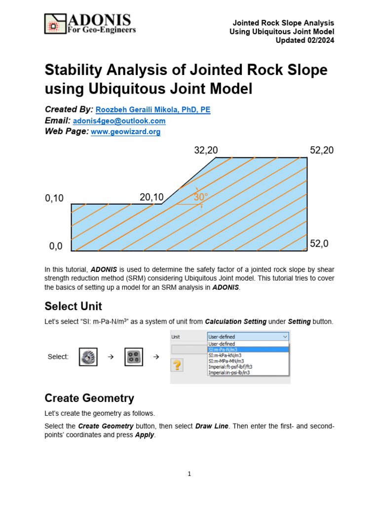 Jointed Rock Slope Stability in ADONIS | PDF | Strength Of Materials ...