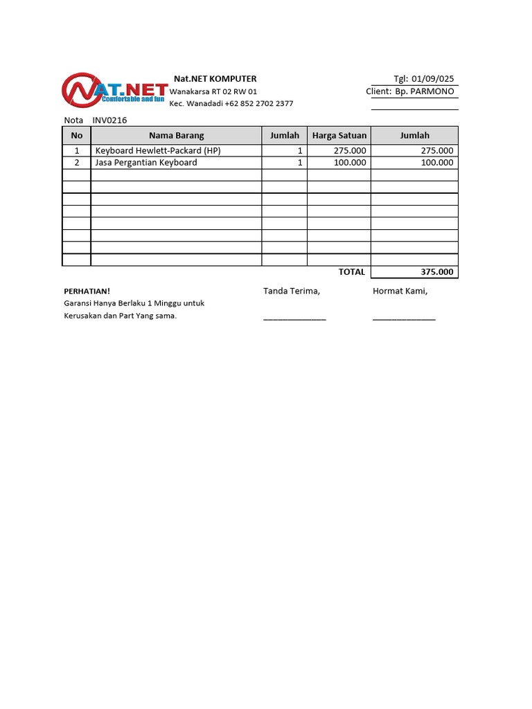 Nota Inv0216 | PDF