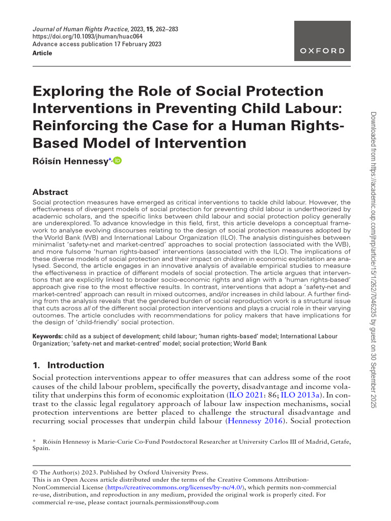 Social Protection's Impact on Child Labour | PDF | Social Protection ...