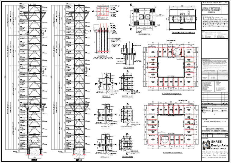 Chimney Support Structure Details | PDF | Concrete | Structural Engineering