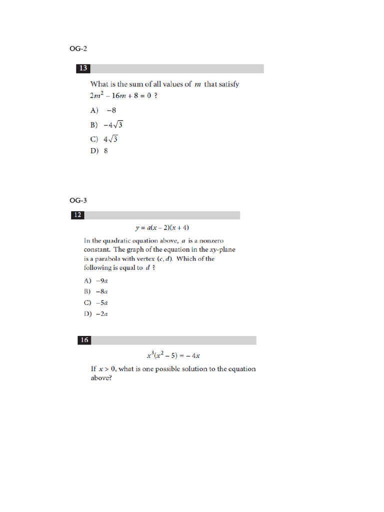 SAT Math-1 | PDF