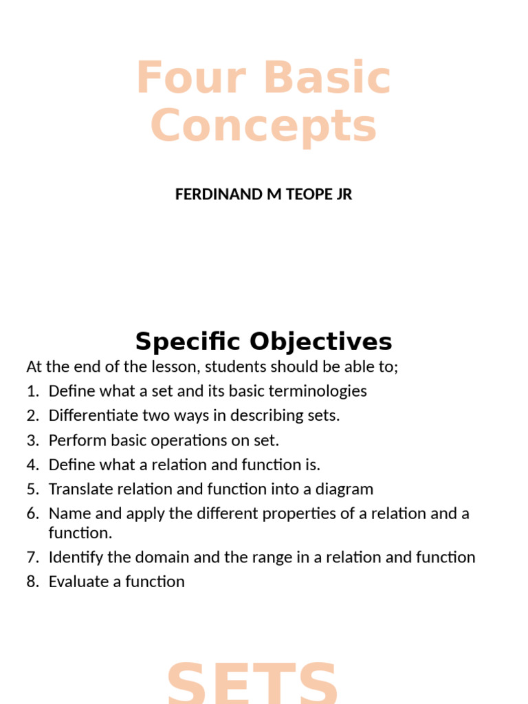 Understanding Sets and Functions Basics | PDF | Set (Mathematics ...