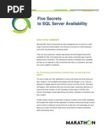 Five Secrets To SQL Server Availability