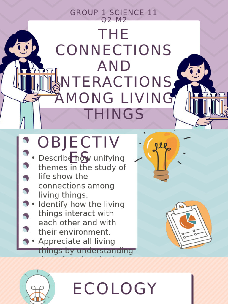 Connections Among Living Things in Ecology | PDF | Reproduction | Life ...