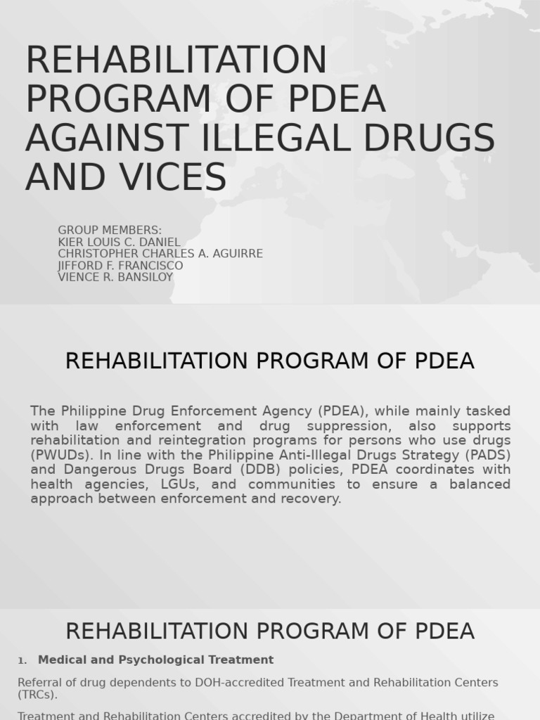 PDEA Drug Rehabilitation Programs | PDF | Drug Rehabilitation ...