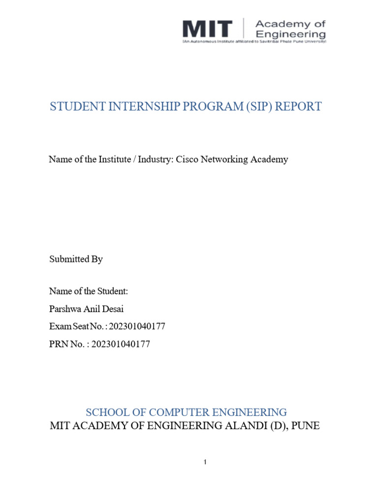Sip Final Report Parshwa 1 | PDF | Computer Security | Security