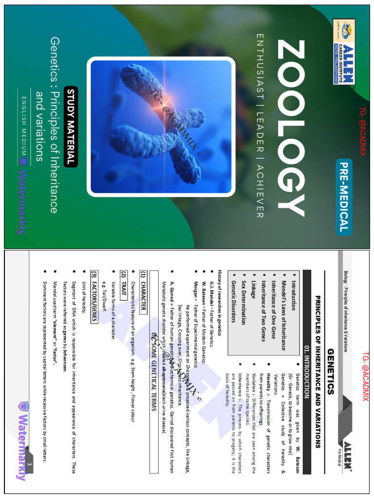 Genetics | PDF | Zygosity | Allele