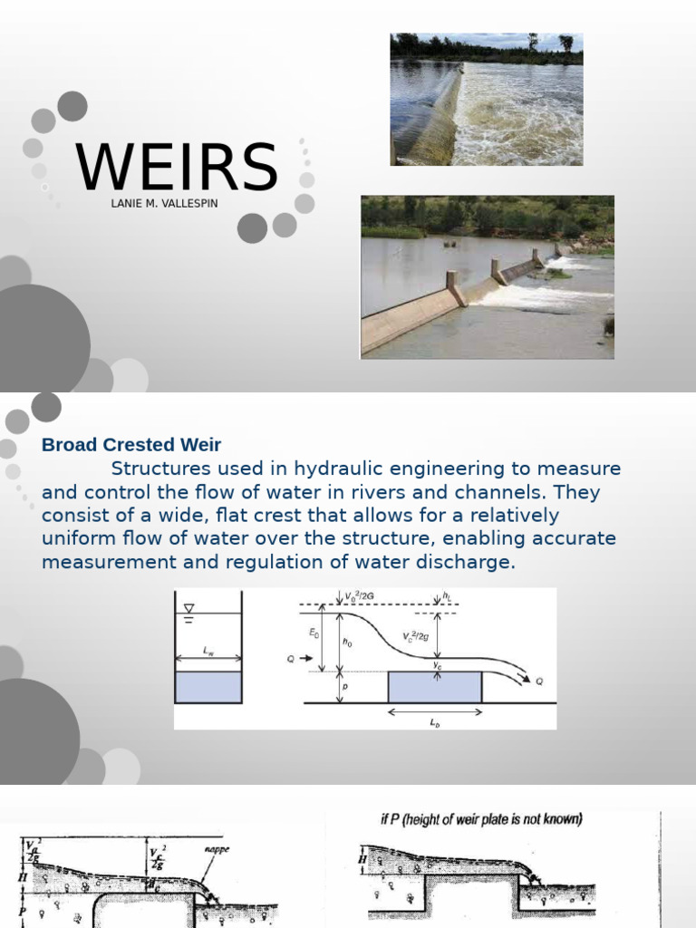 Types and Calculations of Weirs | PDF | Discharge (Hydrology ...
