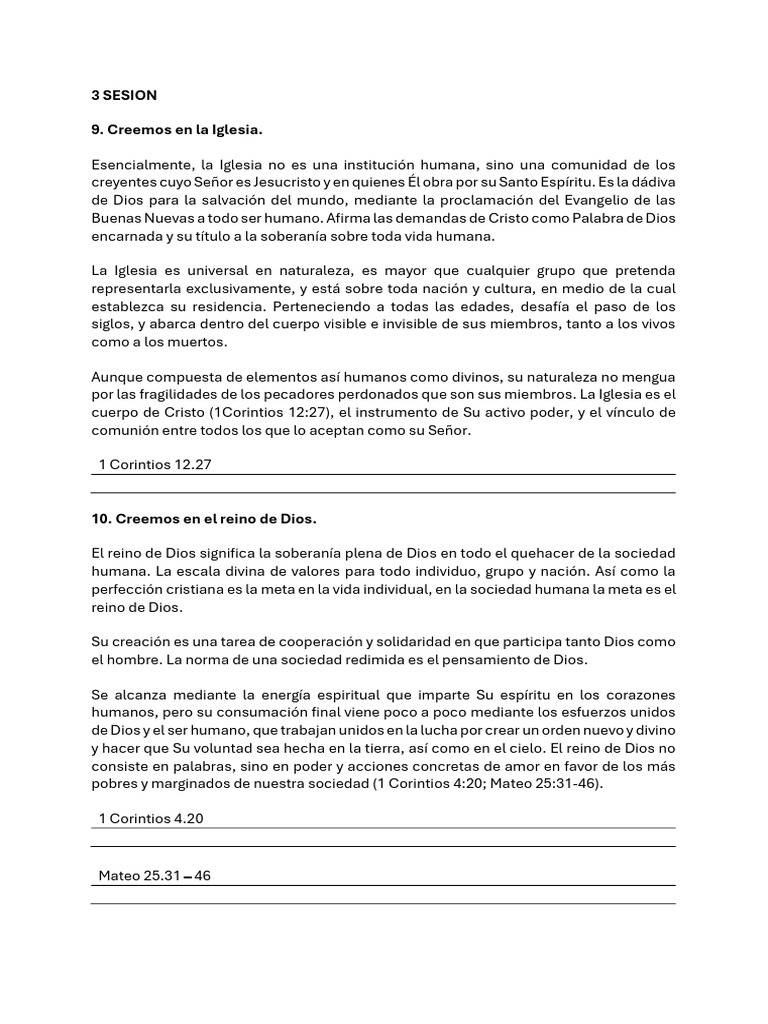 Creencias sobre la Iglesia y el Reino de Dios | PDF | Dios | Primera ...