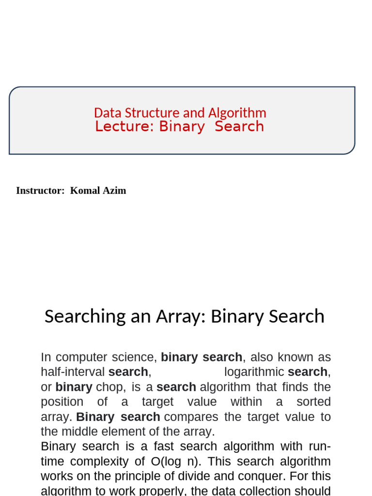 Lecture 6 - Binary Search | PDF | Computing | Computer Science