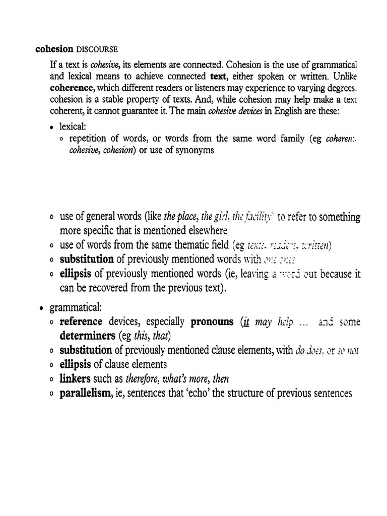 Cohesion | PDF