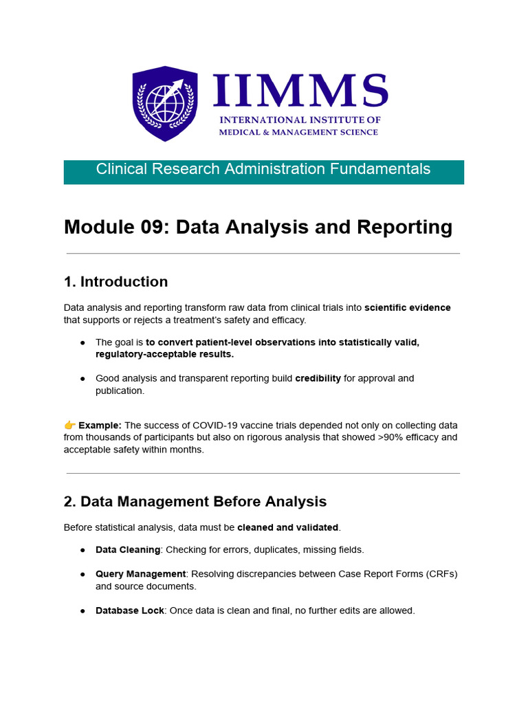 Clinical Trial Data Analysis Essentials | PDF | Statistics | Data Analysis